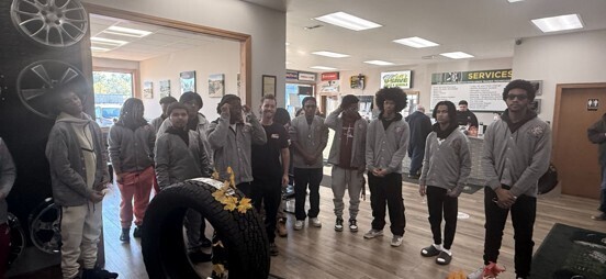 Rich Township High School Automotive Technology students explored career opportunities and real-world industry operations during a visit to Scott’s U-Save Tires, part of District 227’s expanding commitment to work-based learning and its “Give Me Ten” initiative.