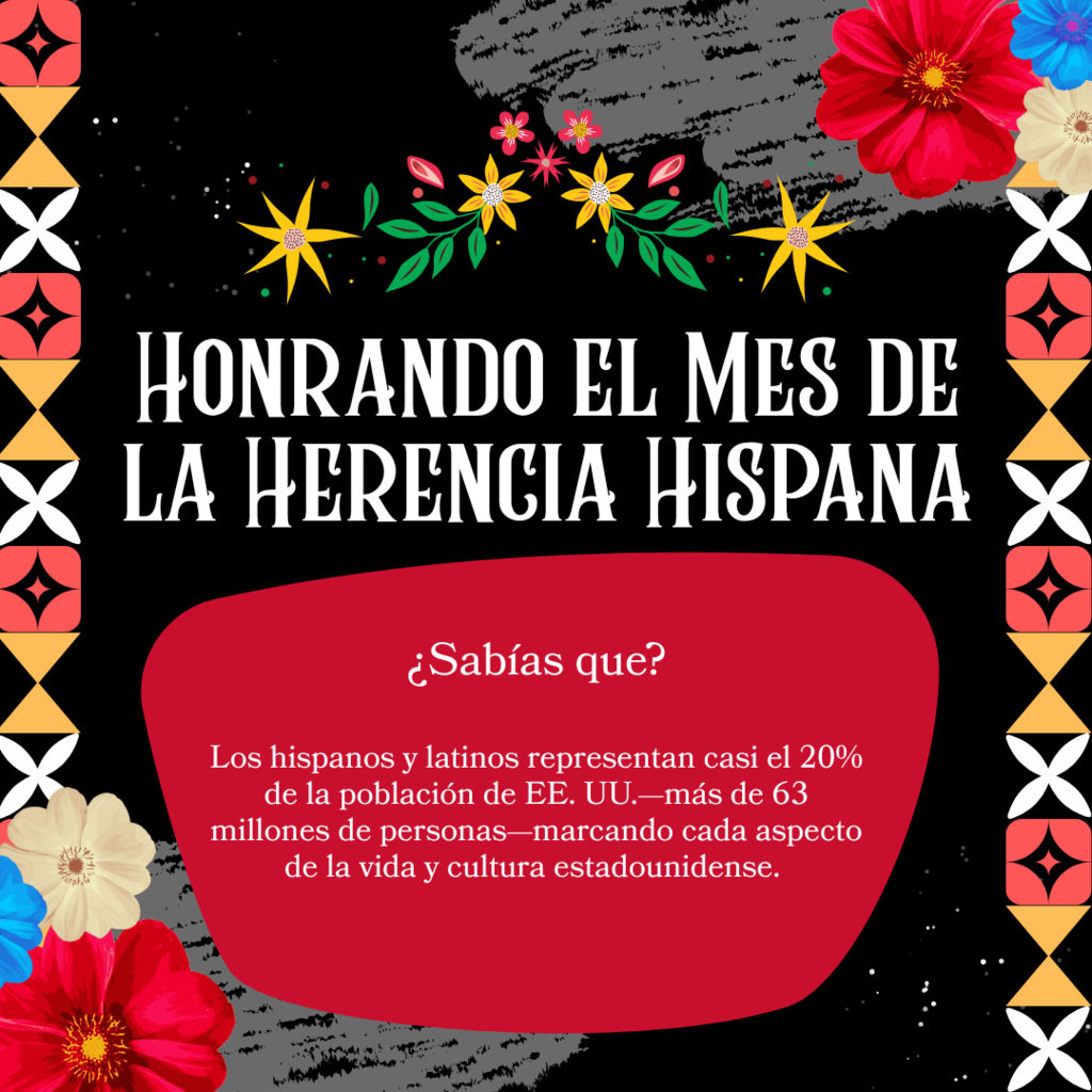 📅 Esta semana en el Mes de la Herencia Hispana ¿Sabías que? 🌎 Los hispanos y latinos representan casi el 20% de la población de EE. UU.—más de 63 millones de personas—marcando cada aspecto de la vida y cultura estadounidense. #MesDeLaHerenciaHispana #richinstudentsuccess