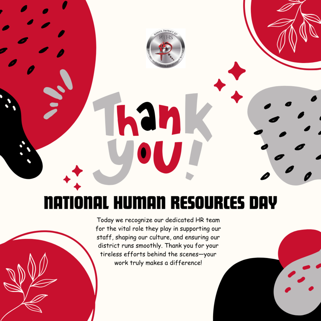 💼 Happy National Human Resources Day! Today we celebrate our amazing HR team: Jeff Bonomo, Lynn Duda, and Crystal Robinson! Your dedication to recruiting, supporting, and serving our staff plays a vital role in making Rich Township a great place to work and grow. Thank you for all you do behind the scenes to move our mission forward! 🙌 #NationalHRDay #OneSchoolOneRoar #richinstudentsuccess