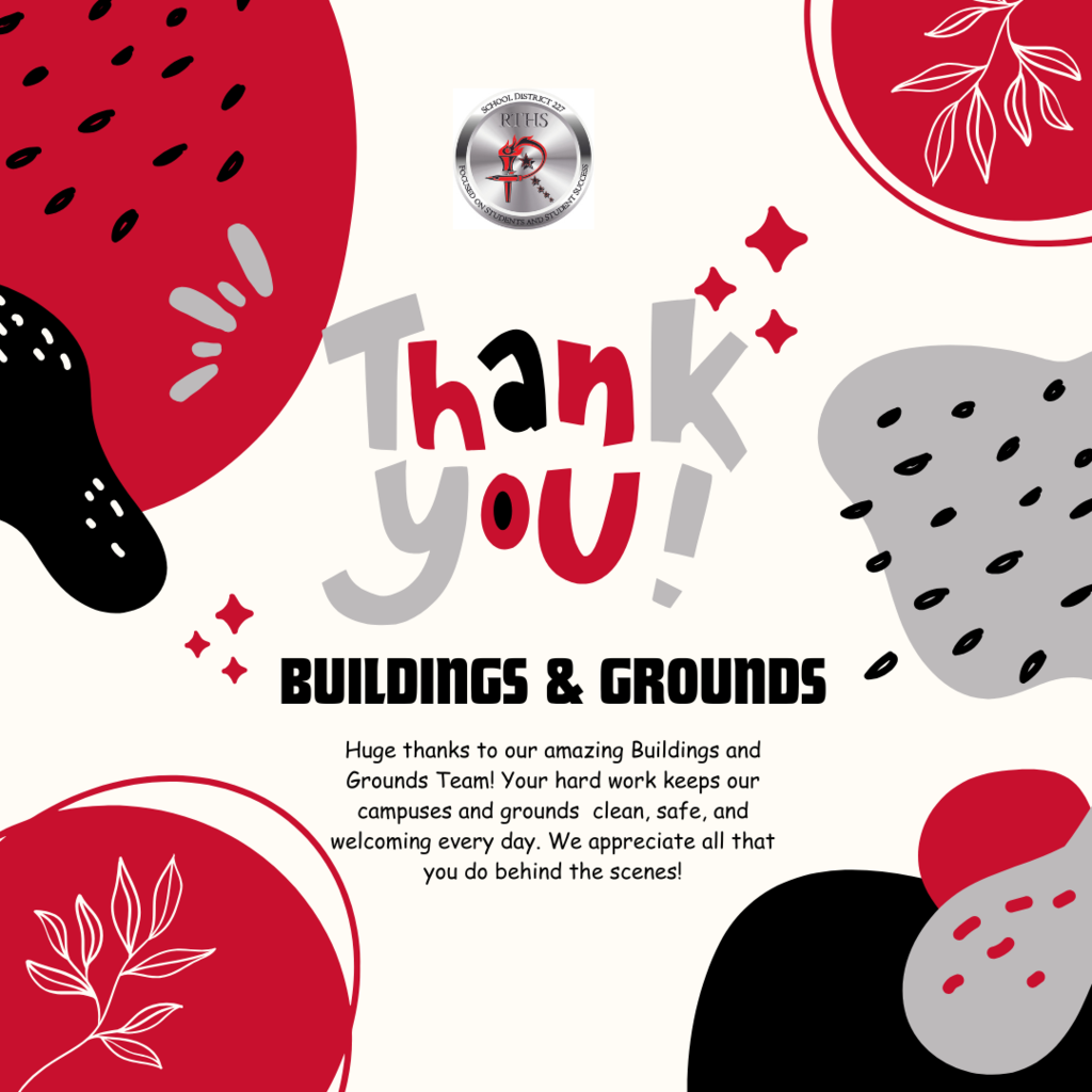 🛠️ Happy Buildings and Grounds Day! Today we celebrate the heroes behind the scenes who keep our schools clean, safe, and ready for success—our incredible Buildings and Grounds Team! Your dedication is the backbone of our district. Thank you for all you do to support our students, staff, and community! 👷🏽♂️🏫🧹 #BuildingsAndGroundsDay #OneSchoolOneRoar #richinstudentsuccess