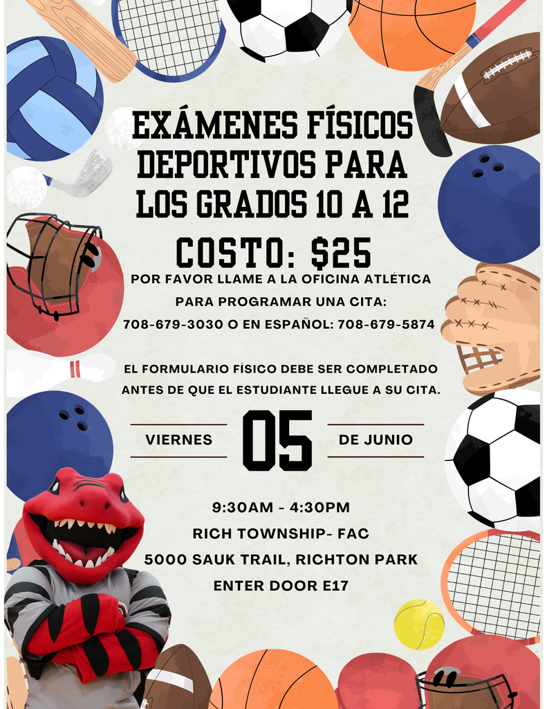 Sports physicals June 5