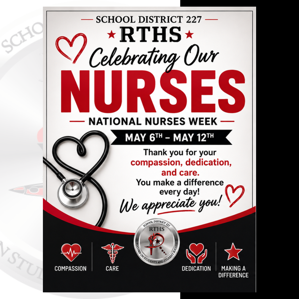 As we close out Staff Appreciation Week and continue celebrating National Nurses Week, we want to take one more opportunity to say THANK YOU to the incredible team members across Rich Township High School District 227.   Your compassion, dedication, professionalism, and commitment to our students do not go unnoticed. From our classrooms and offices to our hallways, cafeterias, athletic facilities, health offices, and campuses districtwide, each of you helps create a culture focused on students and student success.  To our nurses, Ms. Alexander, Ms. Chapman, Ms. Hammock, Ms. Ruiz, and Ms. Stallworth, thank you for the care and support you provide every day.  To all staff members, thank you for the countless ways you positively impact our school community.  We appreciate you, and we are proud to celebrate all that you do for District 227.  #RichInPride #RichInPurpose #RichInExcellence #richinstudentsuccess