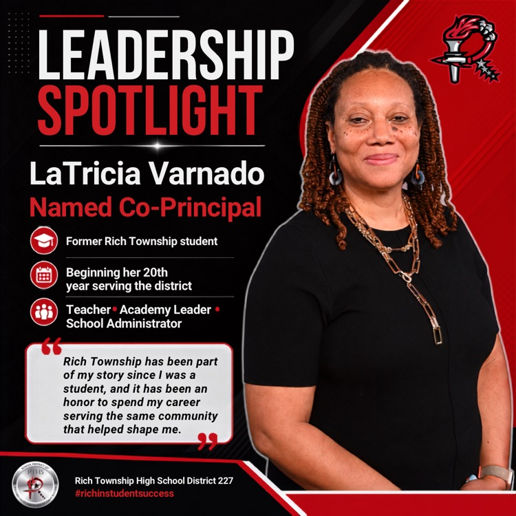 LaTricia Varnado names Co-Principal at Rich Township High School.