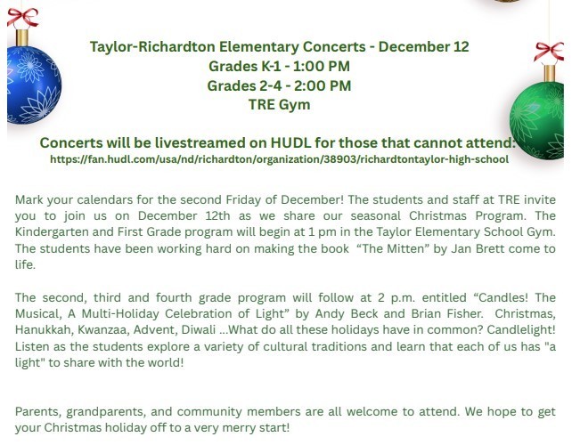 TRE Christmas Concerts