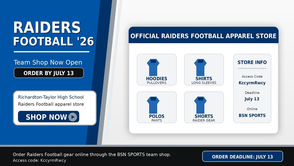 Raider footbal store flyer