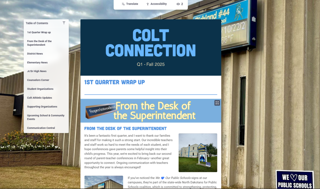 Colt Connection Cover - Fall 2025