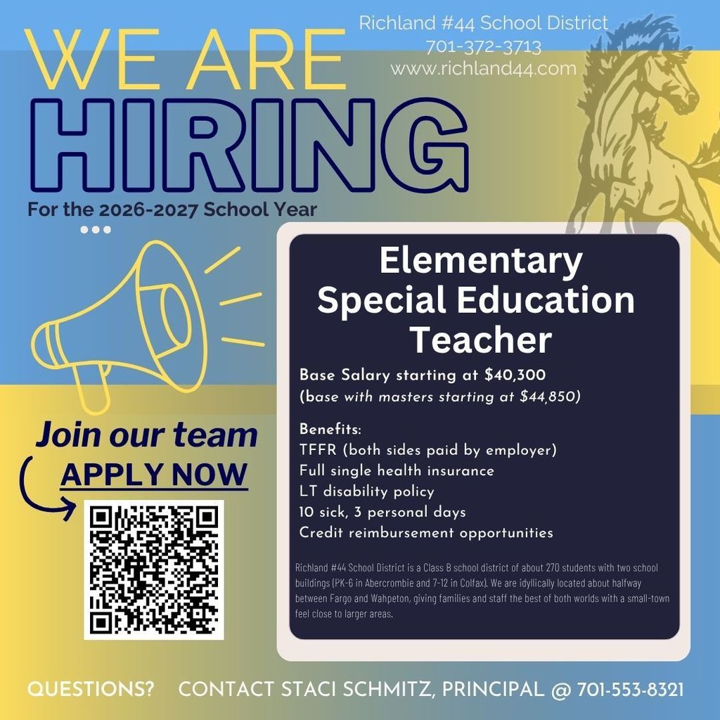 Job posting flyer for elementary special education teacher