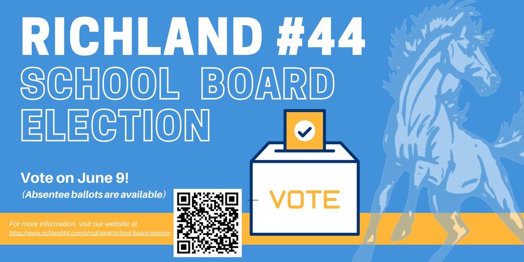 Flyer for school election on June 9