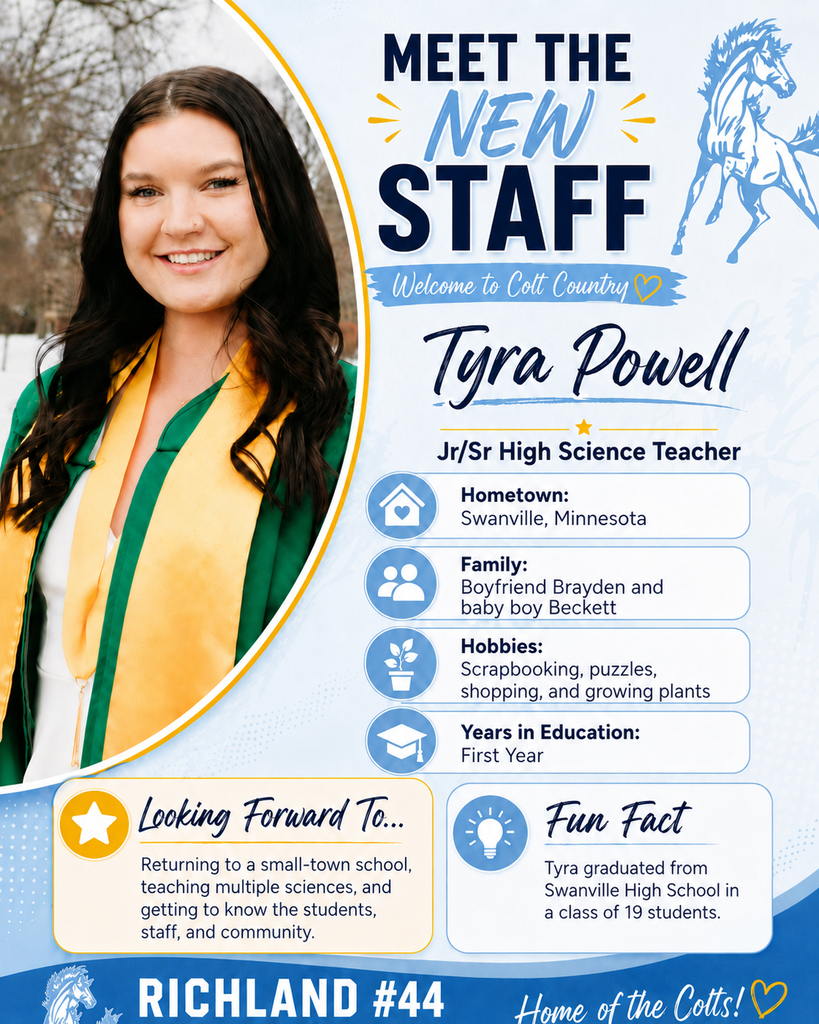 Poster introducing new staff: Tyra Powell