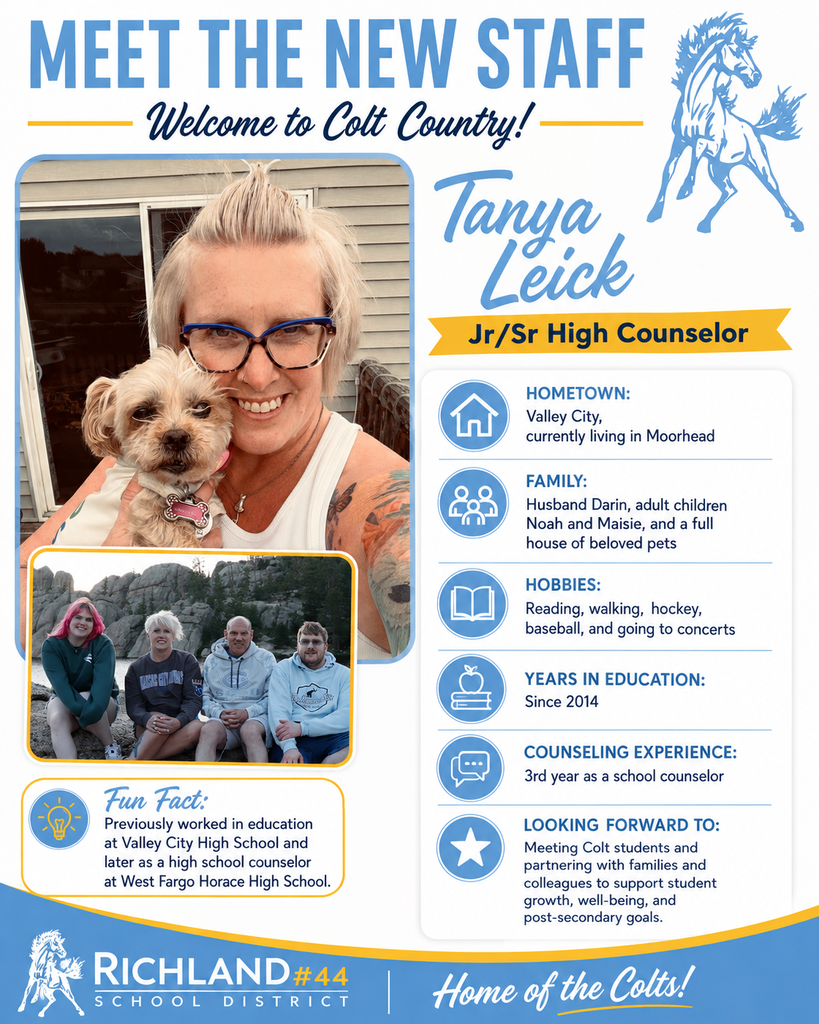 Poster introducing new staff Tanya Leick