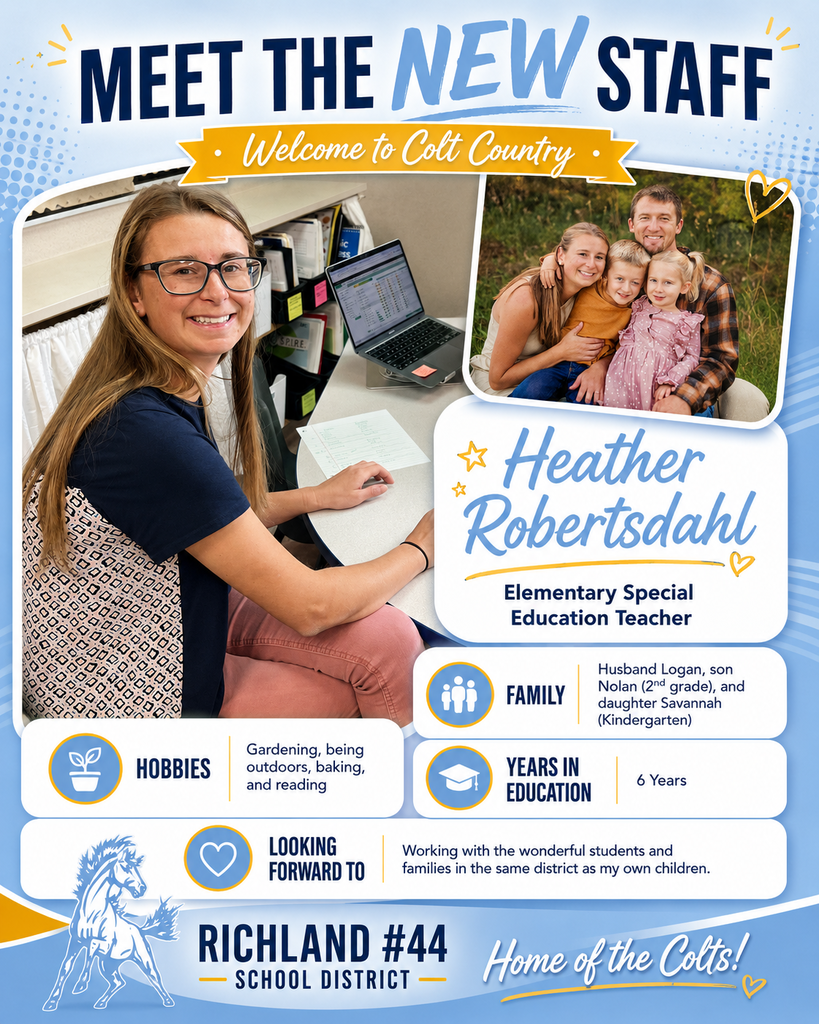 Poster introducing new staff: Heather Robertsdahl