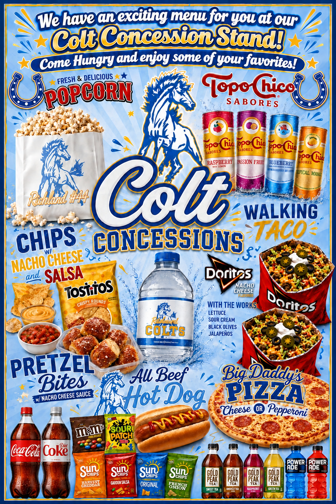 sign advertising all things sold at concessions stand