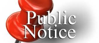 PUBLIC NOTICE INVITATION FOR MAINTENANCE BID