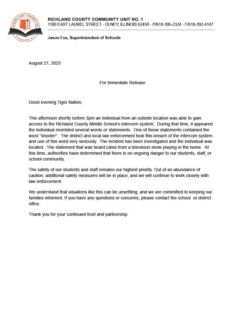 Press Release - August 21, 2025