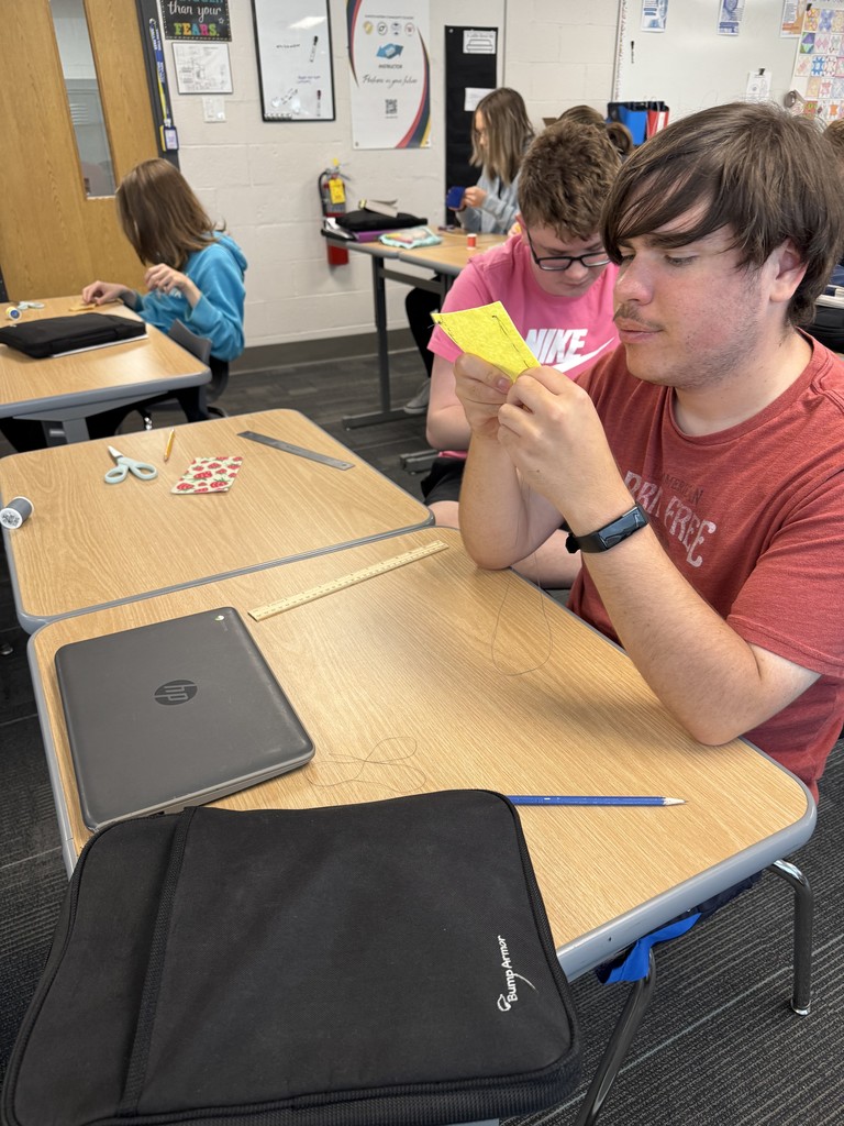 Learning to hand sew in Intro to FCS 1