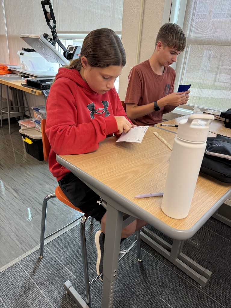 Learning to hand sew in Intro to FCS 1