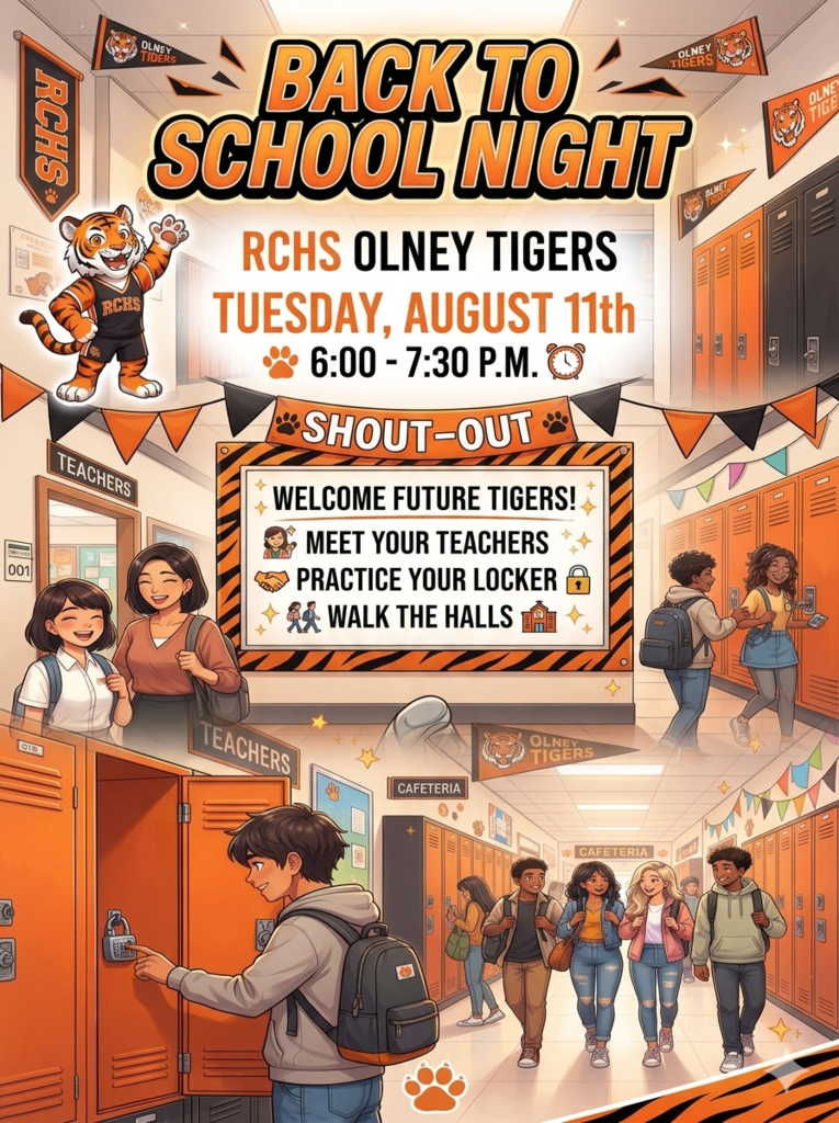 Back to School Night on August 11 from 6-7:30