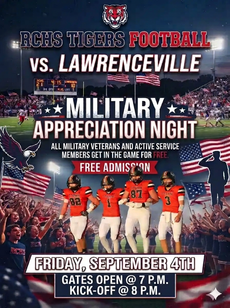 military appreciation night at Friday football