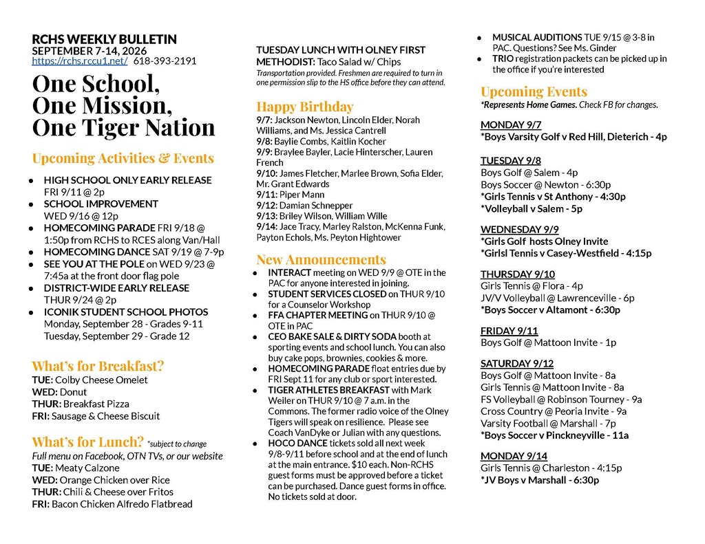 Weekly Bulletin
