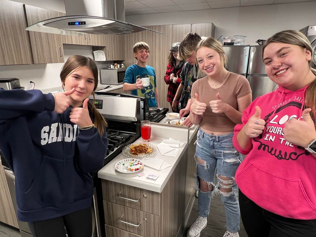 Mrs. West's and Mrs. Kerr's Culinary I and Culinary II classes held a special competition with important visitors recently. The classes held a Chopped competition using MREs as the ingredients. Their dishes were then judged by members of the US Army. The students really seemed to enjoy the task and many of their dishes came out quite well!