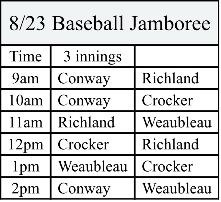 jamboree schedule 