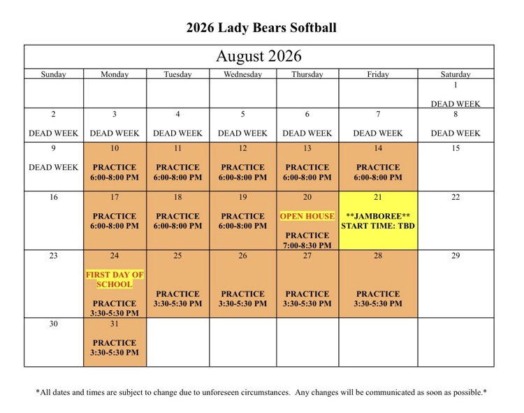 schedule