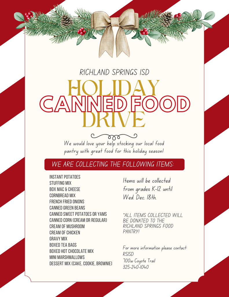 Holiday Canned Food Drive 