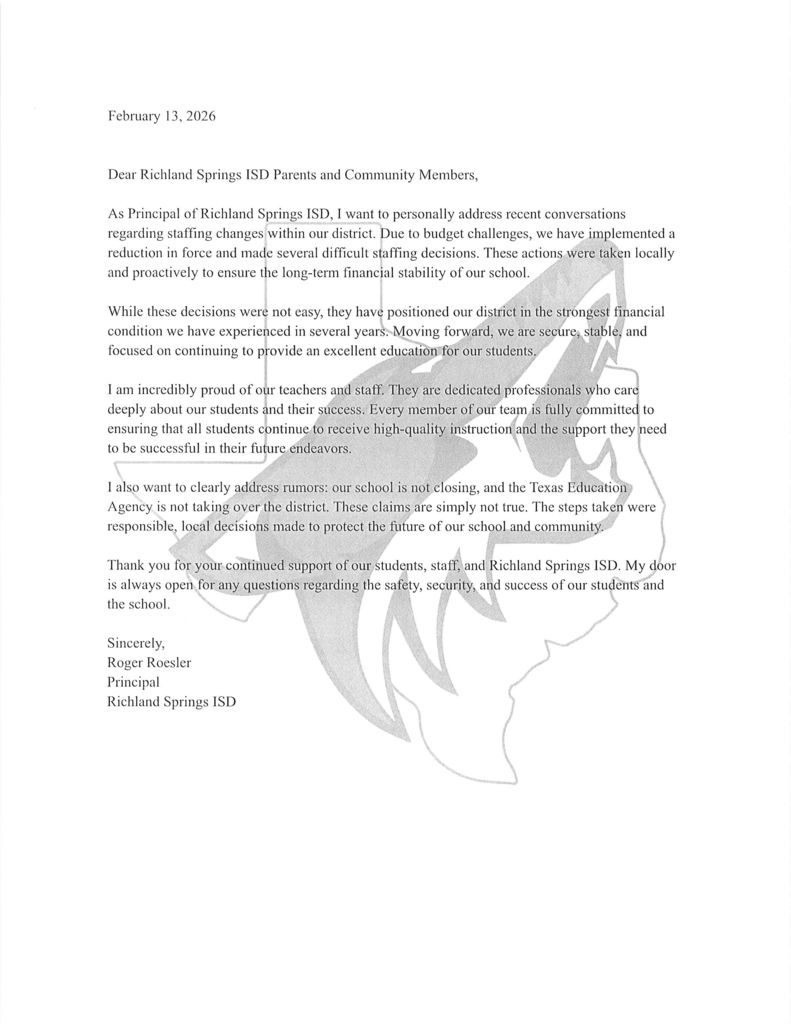 Message from R. Roesler