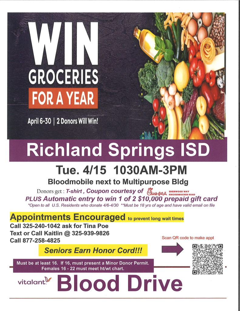 Blood Drive  April 15th