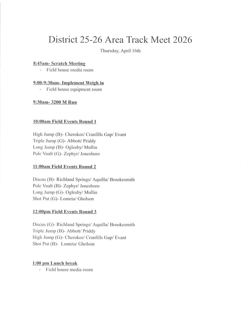 Area Track