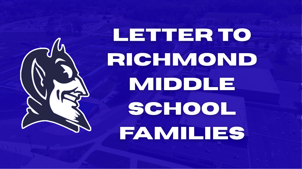 Image letter to Richmond Middle School Families