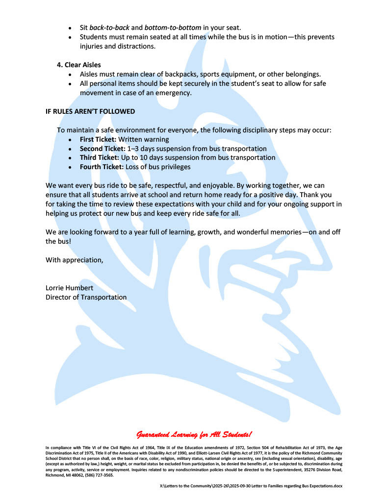 Bus Rules Page 2