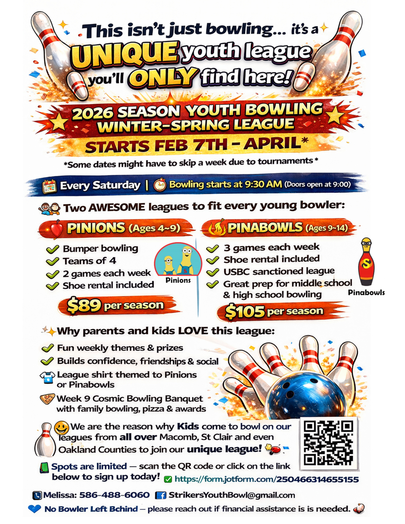 Bowling Leagues at Strikers Flyers.