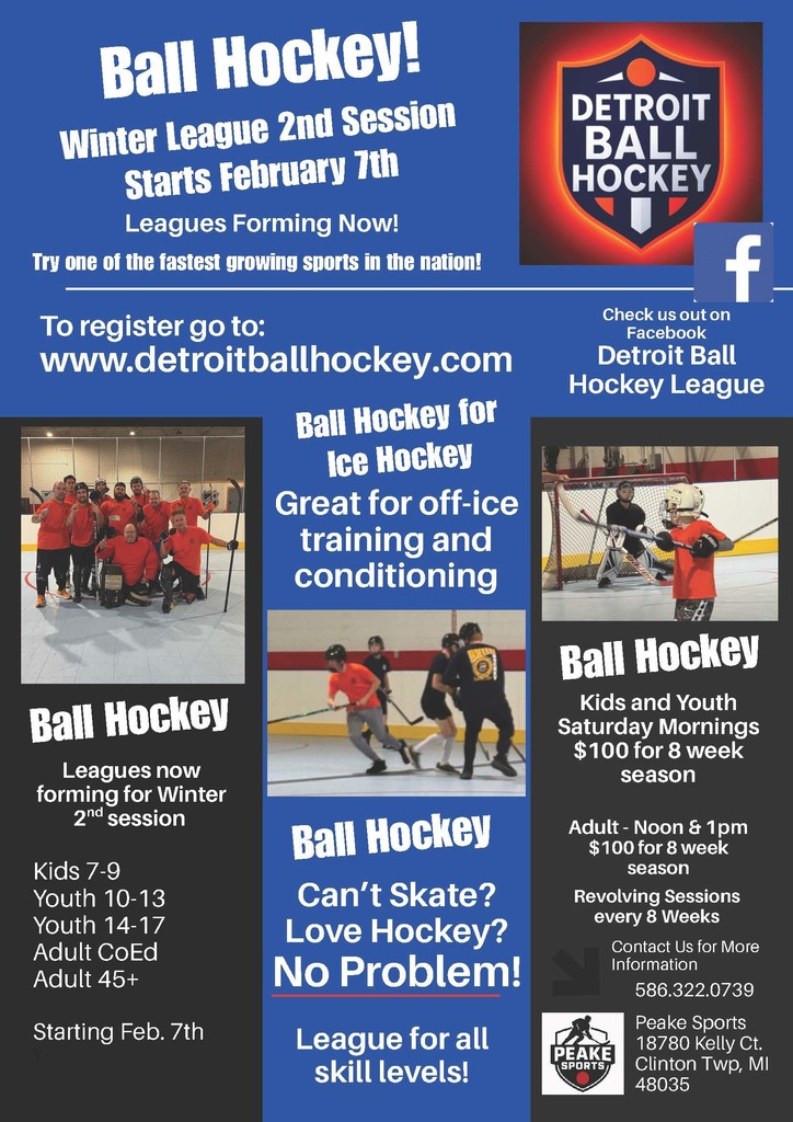 FLYER - Winter 2nd Session Ball Hockey