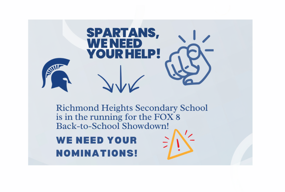 Flyer for school nominations from Fox 8 news
