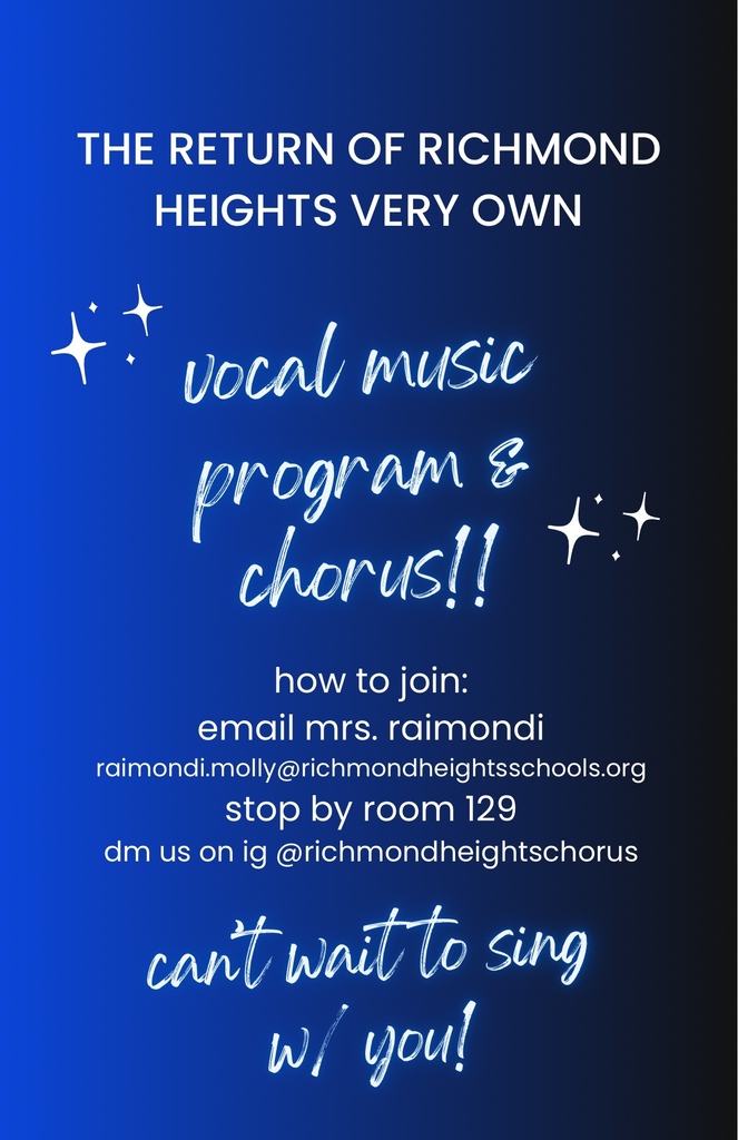 Vocal Music Program Flyer