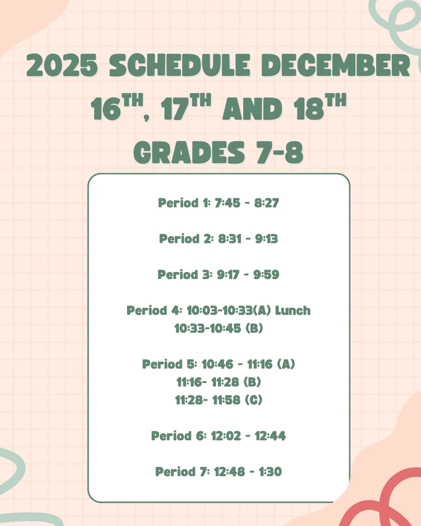 final exam schedules