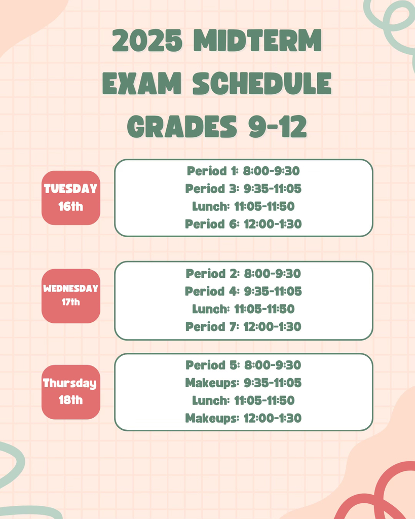 final exam schedules