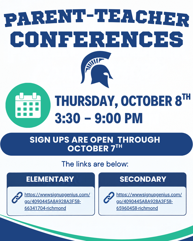 parent -teracher conference sign up flyer