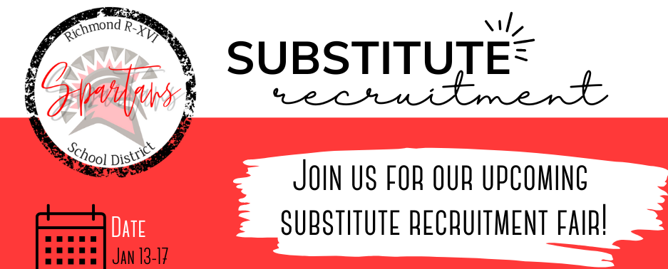 Open Substitute Recruitment Week This January! | Richmond R-XVI