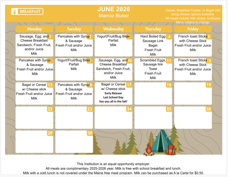 June Menus