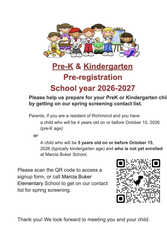 PreK and K Preregistration Poster