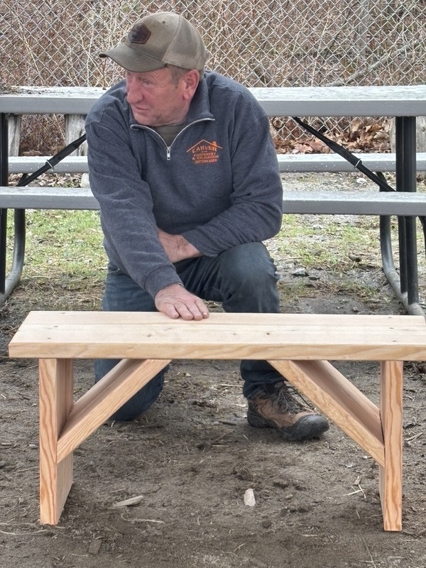 Kids moving new benches