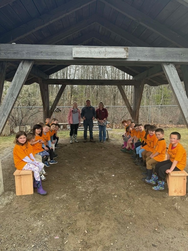 Kids moving new benches