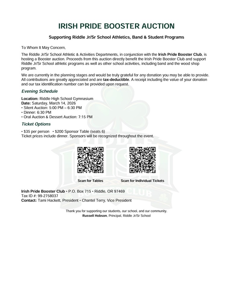 2026 Booster Auction