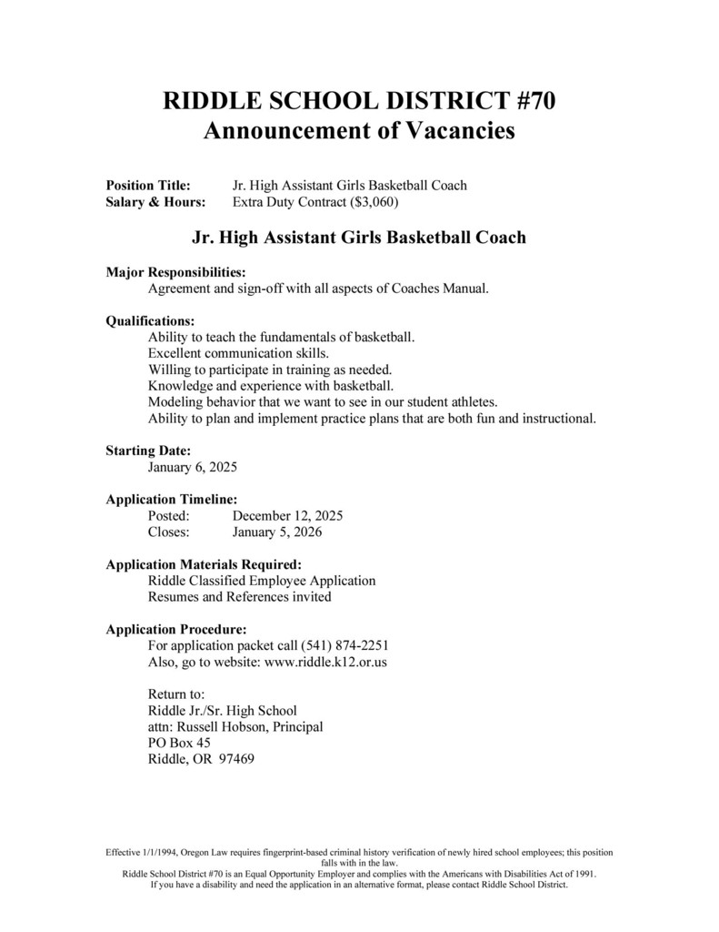 Girls BB Coach