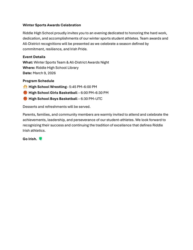 Winter Sports Awards