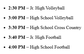 Fall Sports