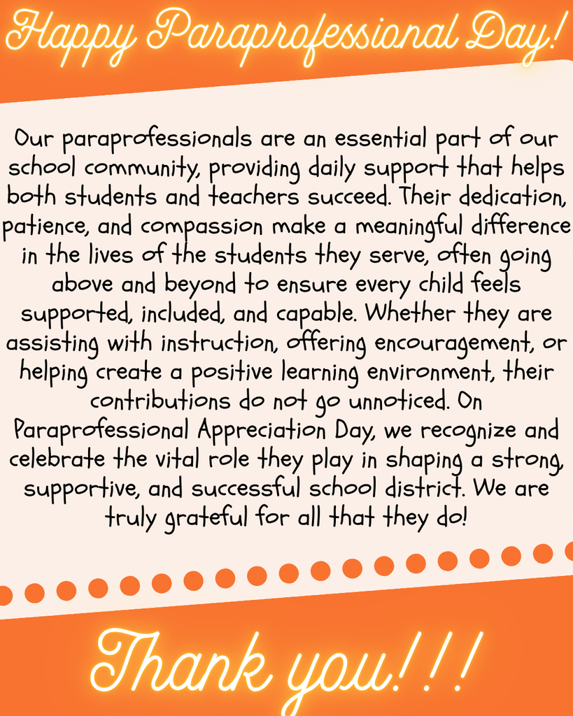 Happy Paraprofessional Day