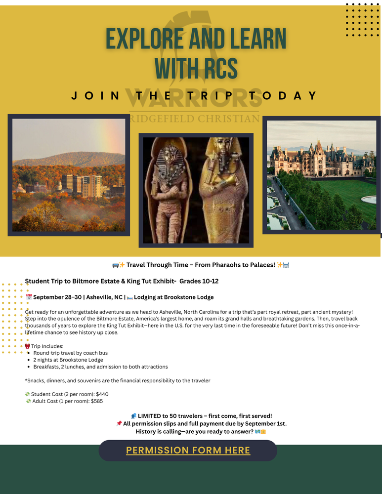 10th-12th Grade Biltmore Adventure Flyer